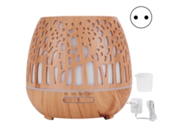 Difusor de Aroma e Umidificador de 400ml com Luz Ambiente Colorida e Design Oco LAXISCREED