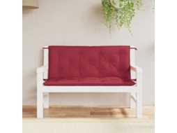 Vidaxl Almofadões Banco Jardim 2 Pcs Tecido Oxford Vermelho Tinto