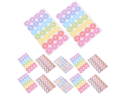 Adesivos para reforço de furos em folhas de papel, 24 folhas metálicas holográficas transparentes 68x11, 6mm, adesivo