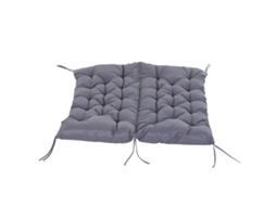 Almofada Para Banco Com Encosto 120x110x12cm De De 2 Lugares Para Jardim Terraço Balcão Exterior Cinza