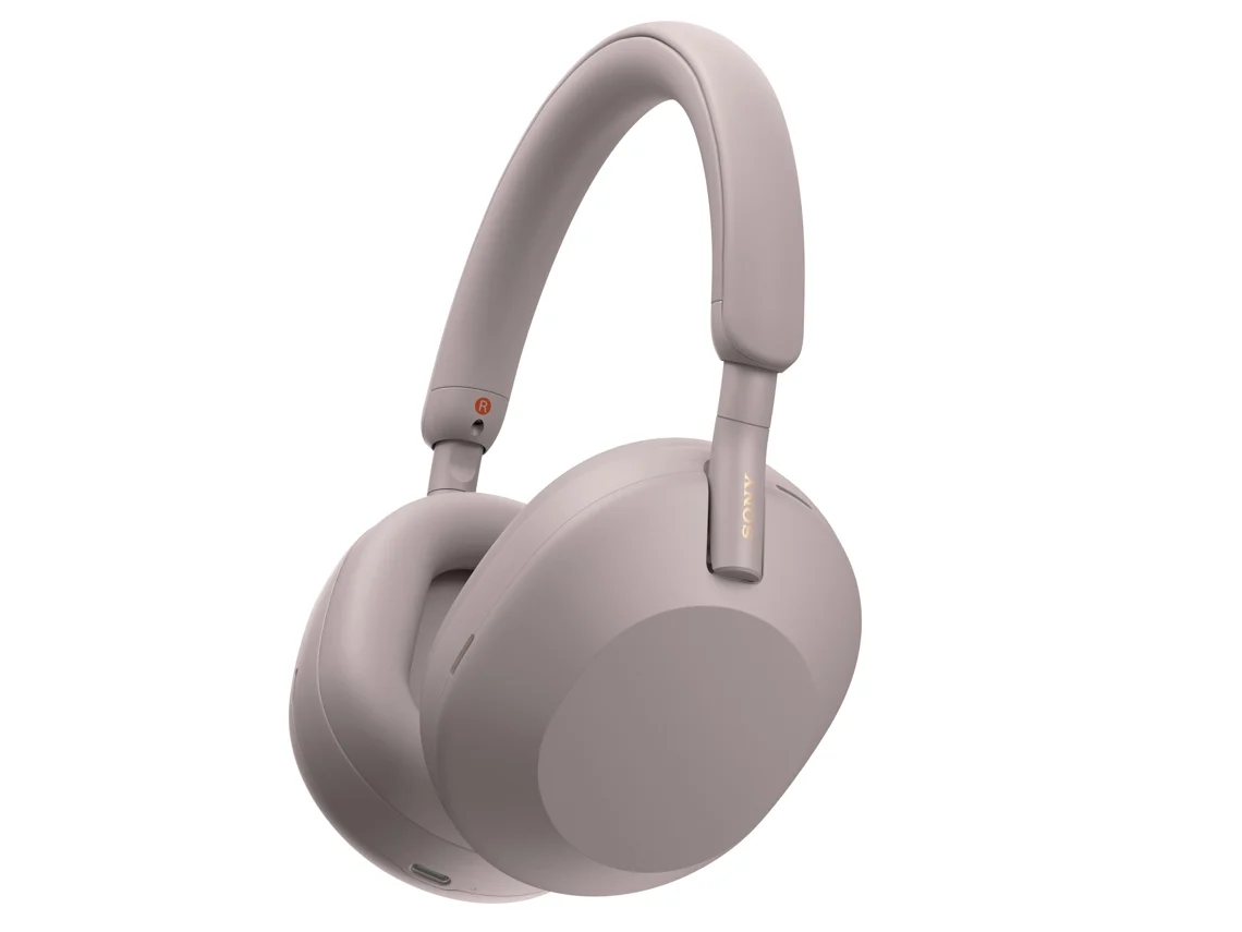 Auscultadores Bluetooth SONY WH 1000XM5 Headband Premium (Over Ear - Microfone - Noise Cancelling - Rosa Fumê)