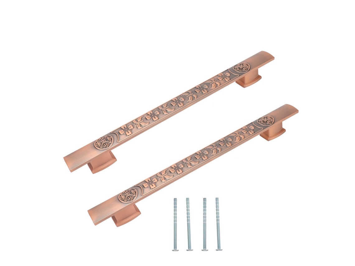 Primerox 2pcs Alças de Porta Retrô Empurrar em Liga de Zinco Vintage para Armários Cozinha Banheiro