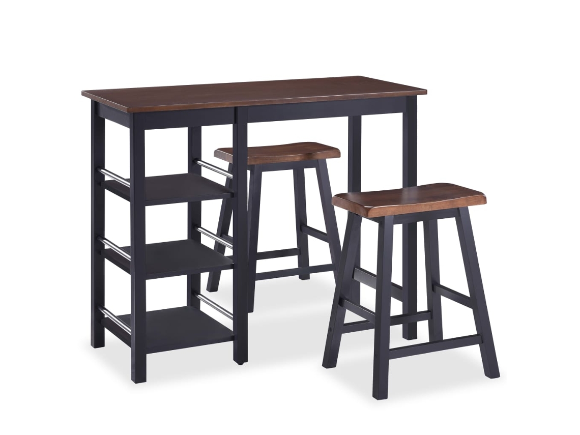 Bar Set, Bar Sets Vidaxl Preto Madeira