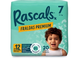 Fraldas Premium +17kg T7 Rascals