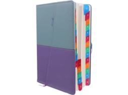 Agenda de com e Roxo, Multiuso para Doméstico, no Endereços Web A5 Abas Alfabéticas, Livro Senhas Azul Uso CHABERLU