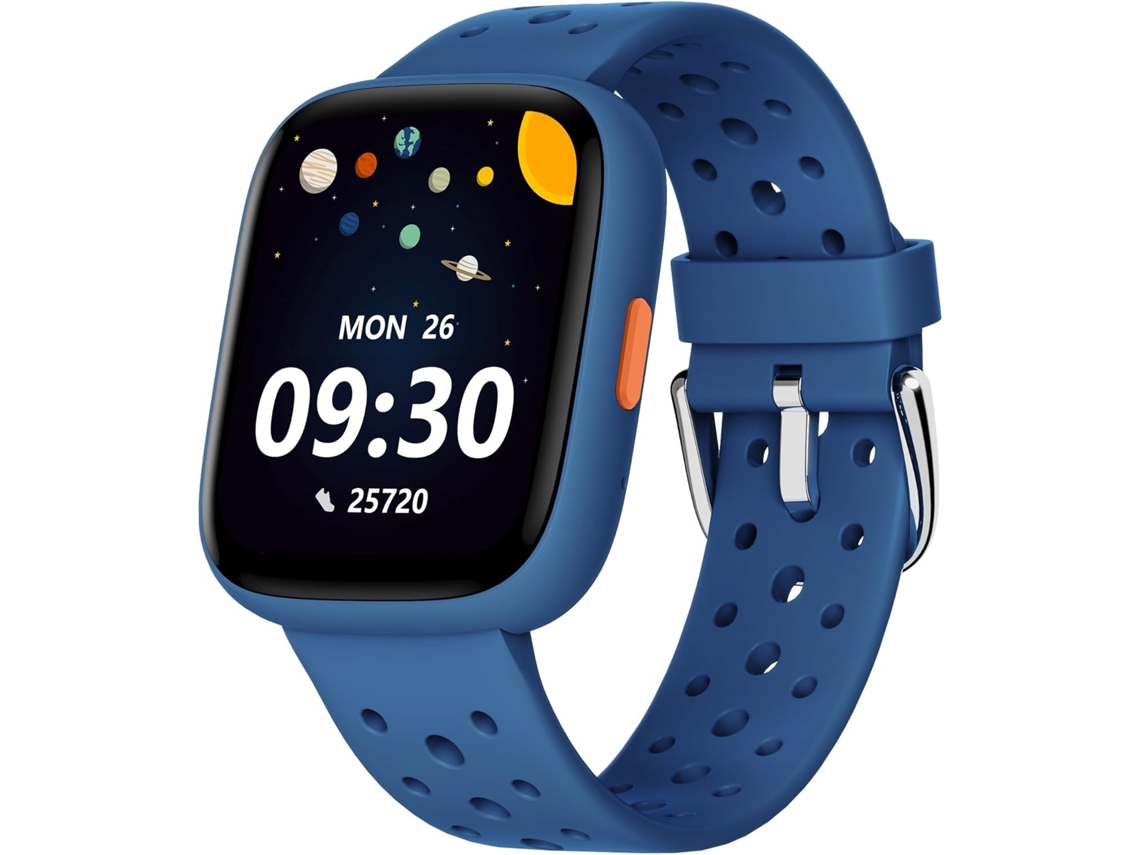 Smartwatch Infantil Azul 1,8 Pol Fitness Pedômetro Batimentos Sono Ip68 Jogos para 5 a 16 Anos ZYBLSSBB