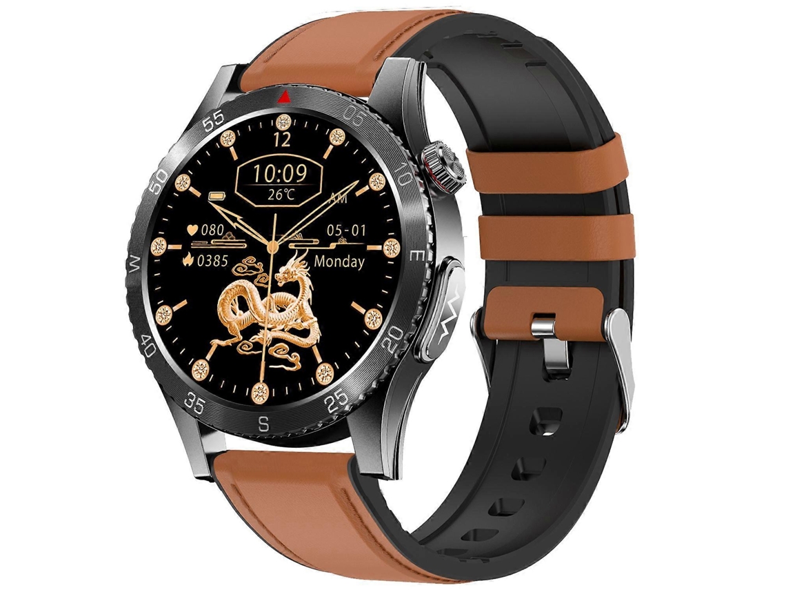 Relógio Inteligente H9 Com Pulseira De Couro De 1,43 Polegadas, Ecg, Compatível Com Chamadas Bluetooth E Assistente De Voz Inteligente.