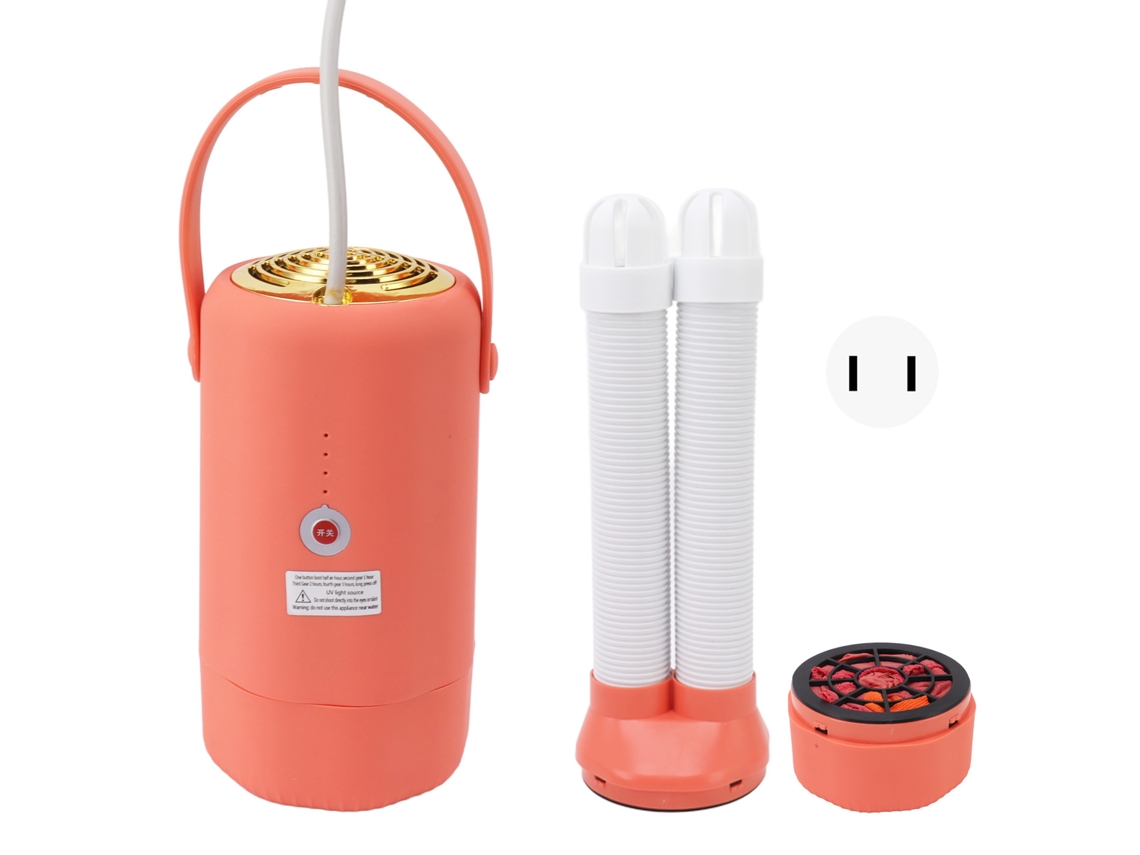 Secador Portátil de Roupas Orange Electric 4 Velocidades com Acessório de Sapatos e Saco para Ternos 110v 200w