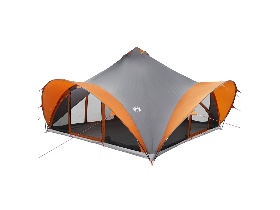 Conjunto 1.0 Barraca De Camping Vidaxl Cinzento Poliéster (para 18 Pessoas)