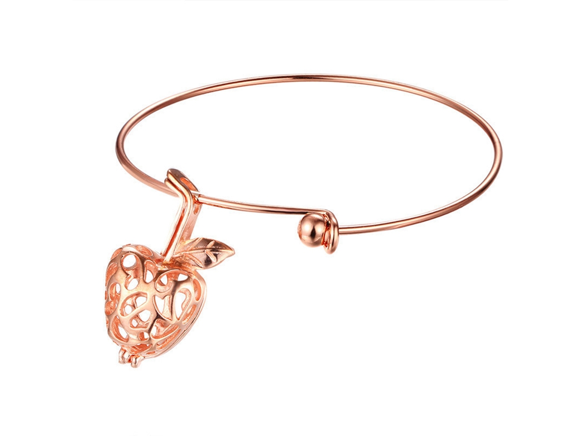 Pulseira Difusora De Aroma Com Pingente Fruta Ouro Rosê