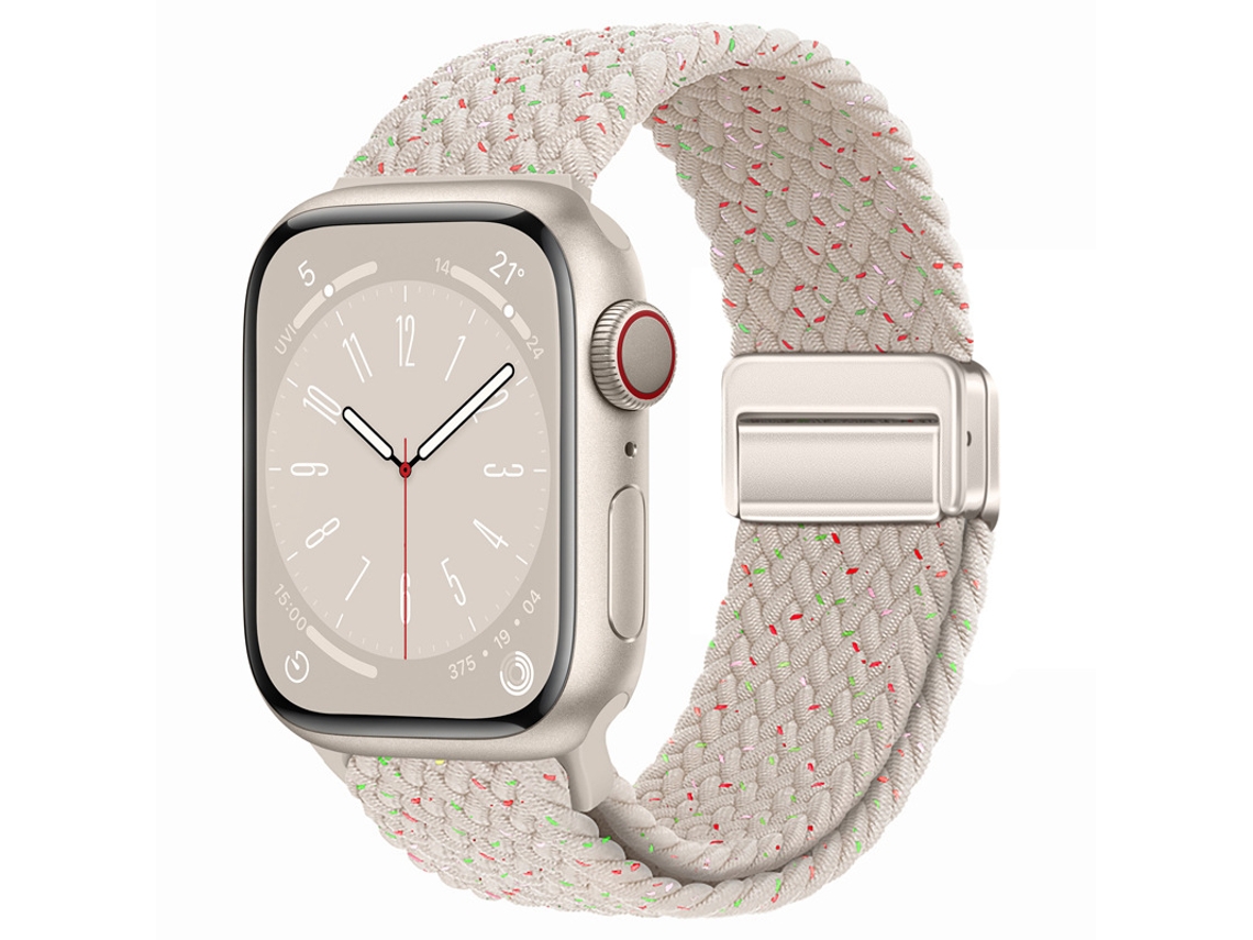 Bracelete Para Apple Watch 42/44/45/46/49mm Cor Branca Cuich
