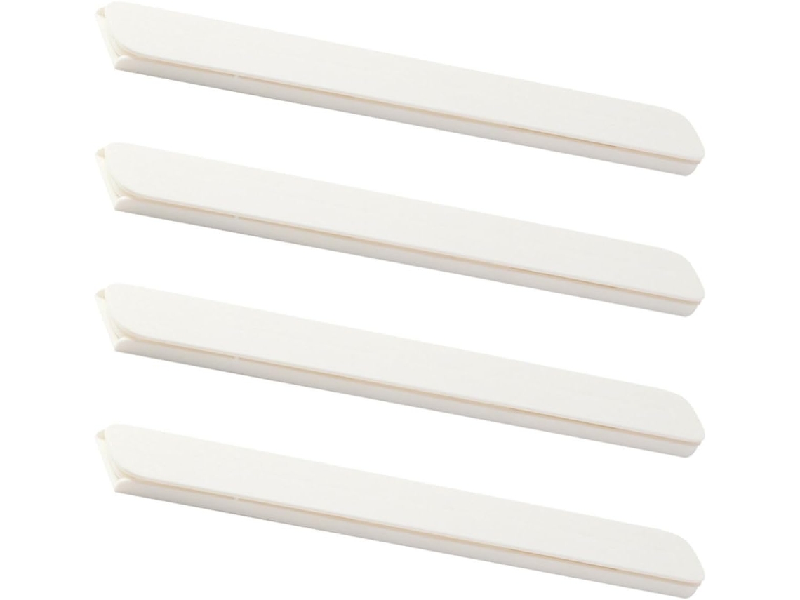 Conjunto De 4 Corrediças Para Fundo Gaveta Tv E Armários Parede, Material Hips Branco, Resistentes À Ferrugem