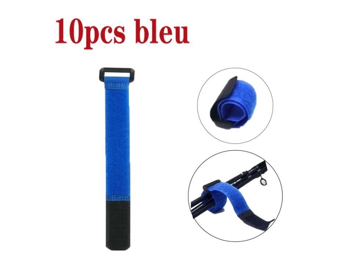 Conjunto de 10 Abraçadeiras de Nylon AQUAFORGE com Ganchos e Presilhas
