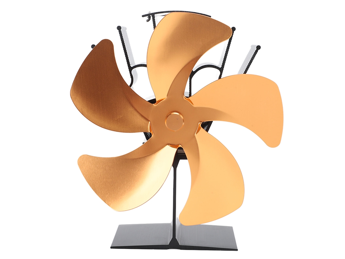 Ventilador Térmico Estufa 5 Lâminas Ouro