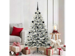Vidaxl Árvore De Natal Artificial Pré-iluminada Com Conjunto De Bolas