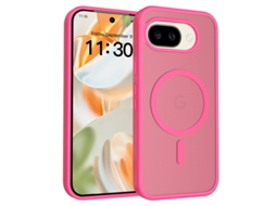 Capa Magnética À Prova De Choque Para Google Pixel 11 (rosa Vermelha)