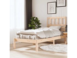 Vidaxl Estrutura De Cama De Solteiro Pequena 75x190 Cm Pinho Maciço