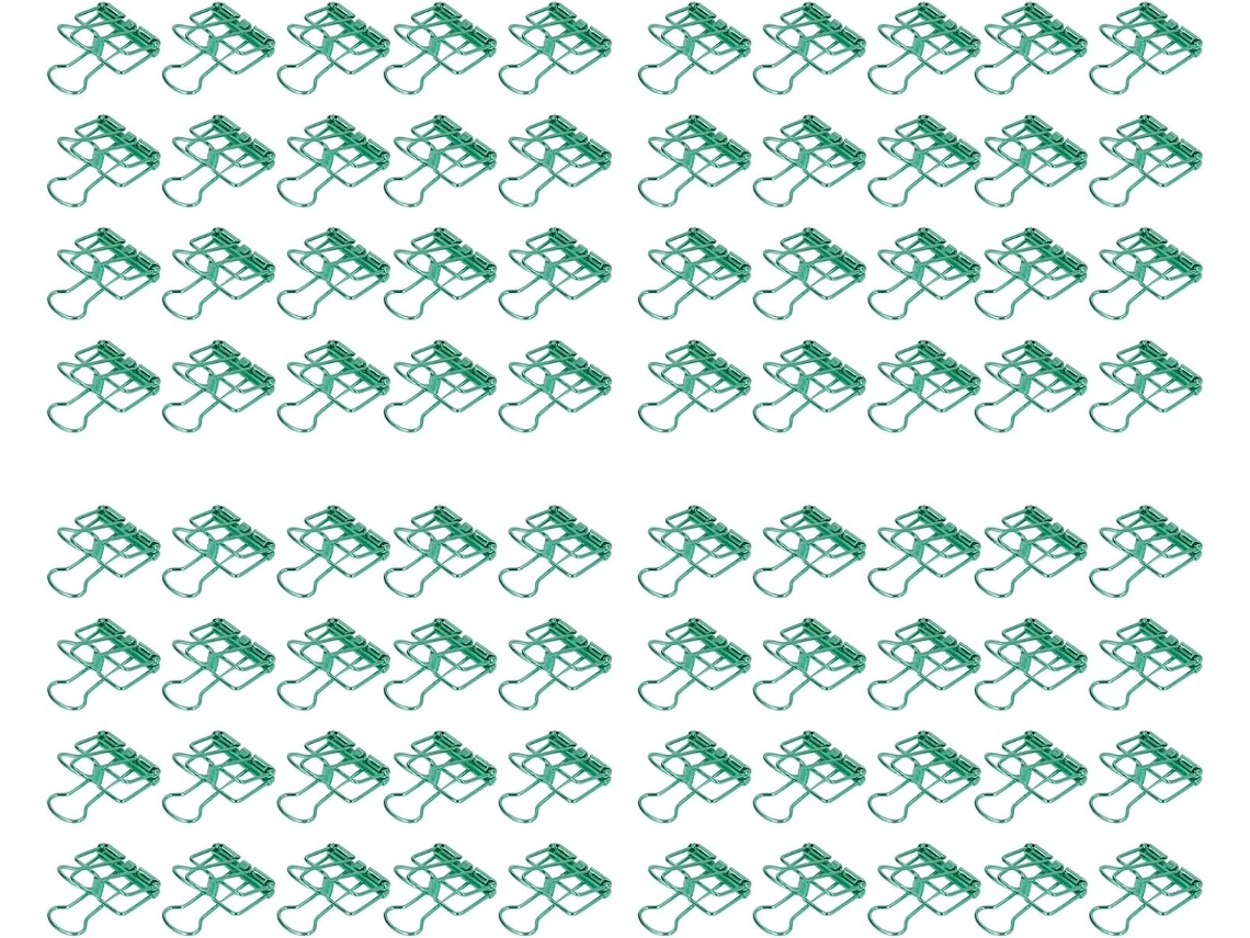 Clipes De Papel Rizghwoy Metal Resistente, 80 Unidades, Com Design De Ponta Vazada Documentos Verde