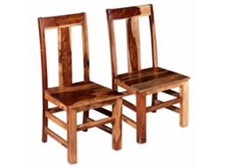 Vidaxl Cadeiras De Jantar 2 Pcs Madeira Acácia Maciça