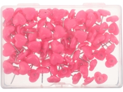 Conjunto Genérico Com 100 Tachinhas De Cortiça Em Formato Coração Rosa Para Pendurar Fotos E Quadros Na Parede, Ideais