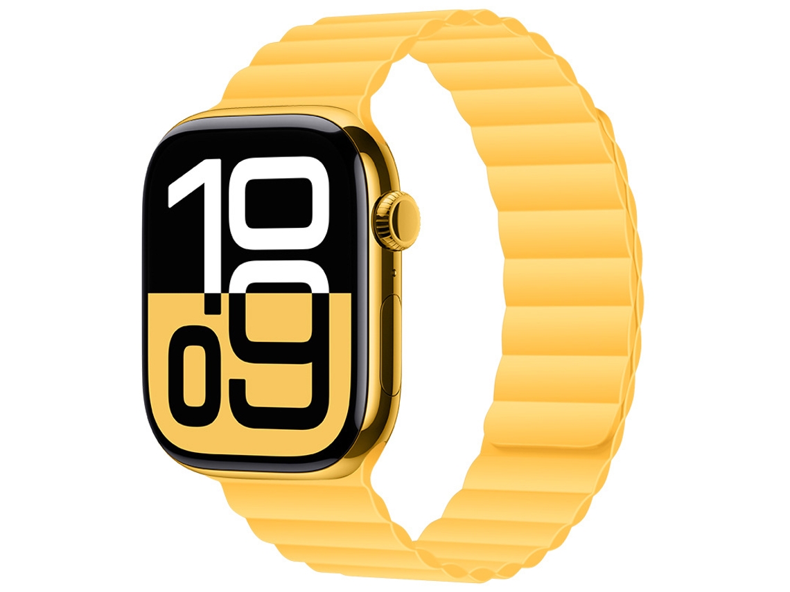 Bracelete Para Apple Watch 42/44/45/46/49mm Amarelo Cuich