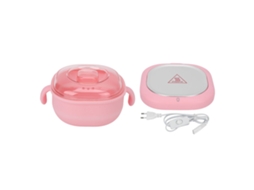 Calefactor De Cera Elétrico Rápido Com Copo De Silicone De 400ml Para Depilação Rosa