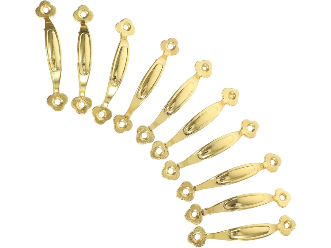 Conjunto De 10 Puxadores Vintage Em Liga Zinco Para Portas Guarda Roupas E Armários, Com Fácil Instalação E Estilo