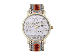 Relógio de Pulso Quartz Unissex Elegante Moda com Pulseira de Fio de Lã Presente (03)