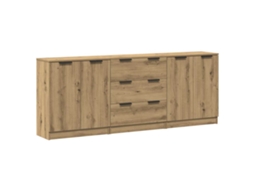 Sideboard, Sideboards Vidaxl Marrom Madeira Processada (n/a)