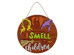 Placa Decorativa de Halloween com Bruxa para Porta e Parede Externa LAXISCREED