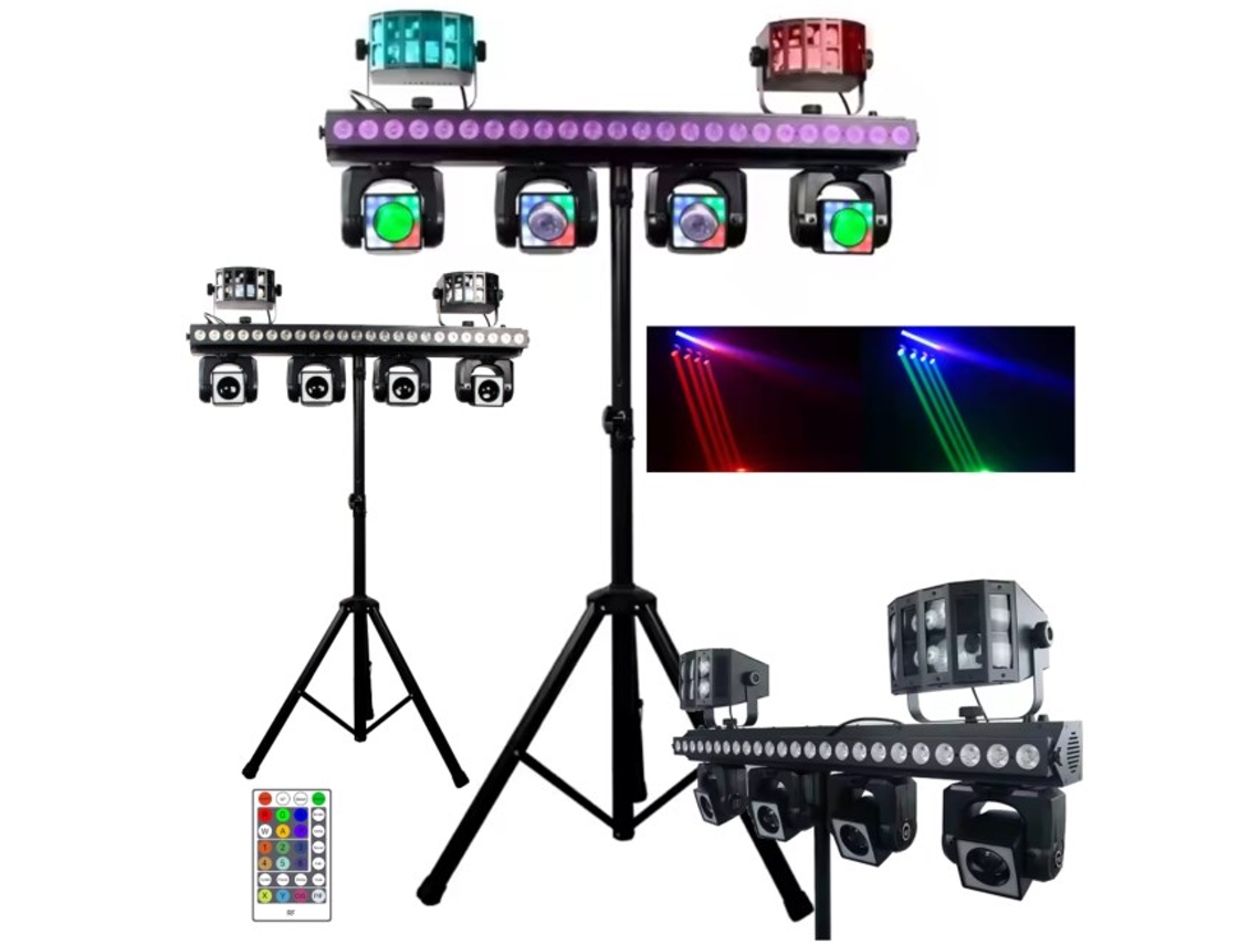 Conjunto de iluminação Mt Bar 3 com multiefeito Light4me