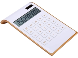 Calculadora com Design Fino e Elegante, Ideal para Escritório e Casa, Calculadora de Mesa com Dupla Alimentação BRILVIBERA (energia Solar)