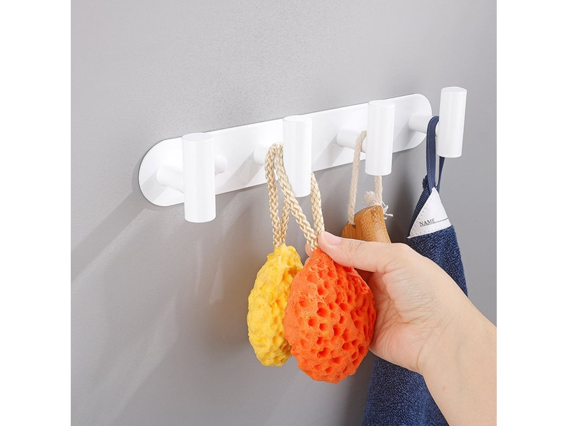 Cabideiro de Parede para Chapéus com 4 Ganchos, Branco BRILVIBERA
