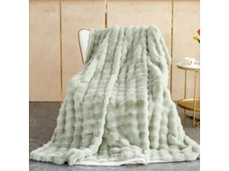 Manta de Pele Sintética para Cama Decoração Luxo Coelho Super Macia e Felpuda Quente Confortável o Inverno, Ma