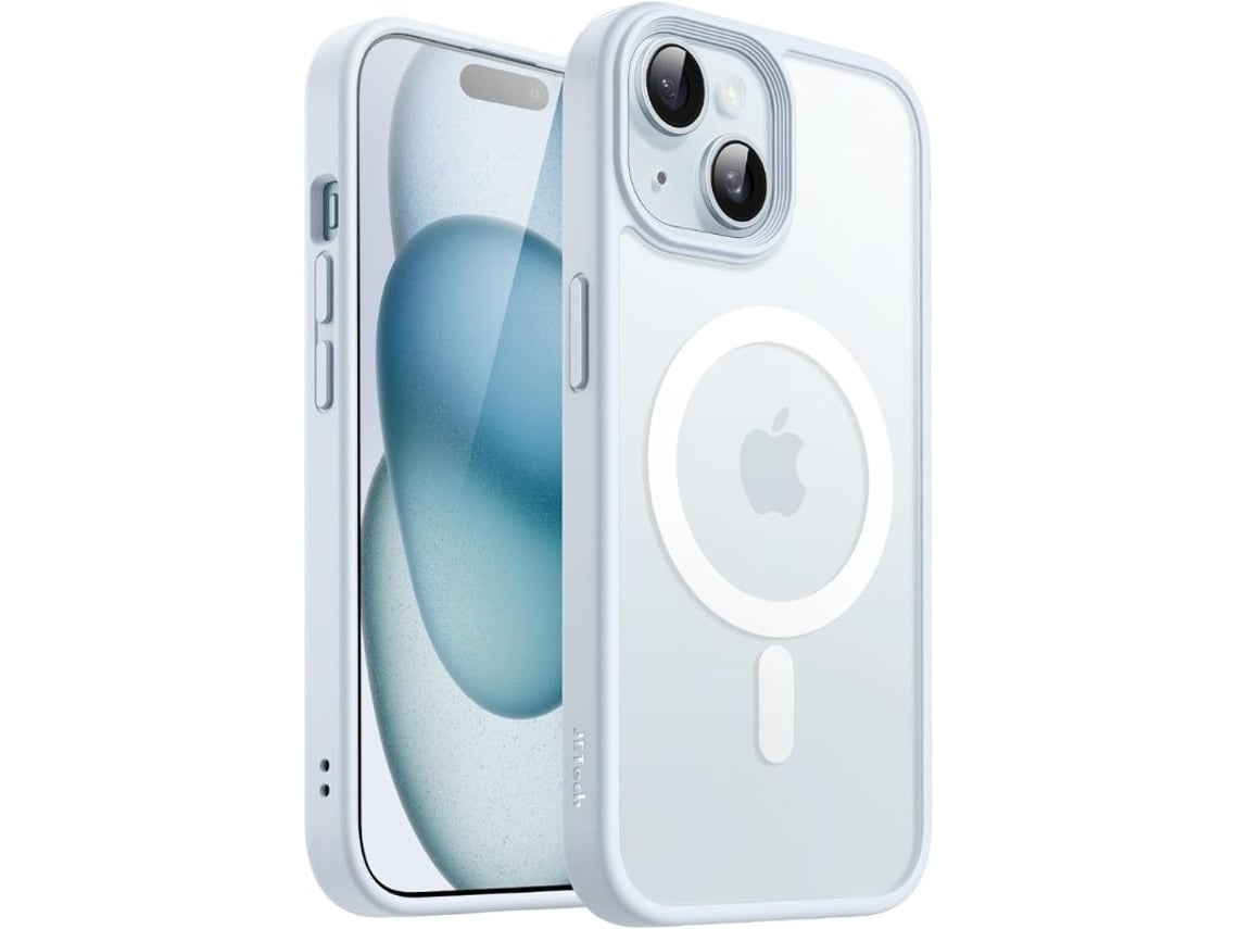 Capa Semitransparente Magsafe para iPhone 12 pro max VEANXIN Azul