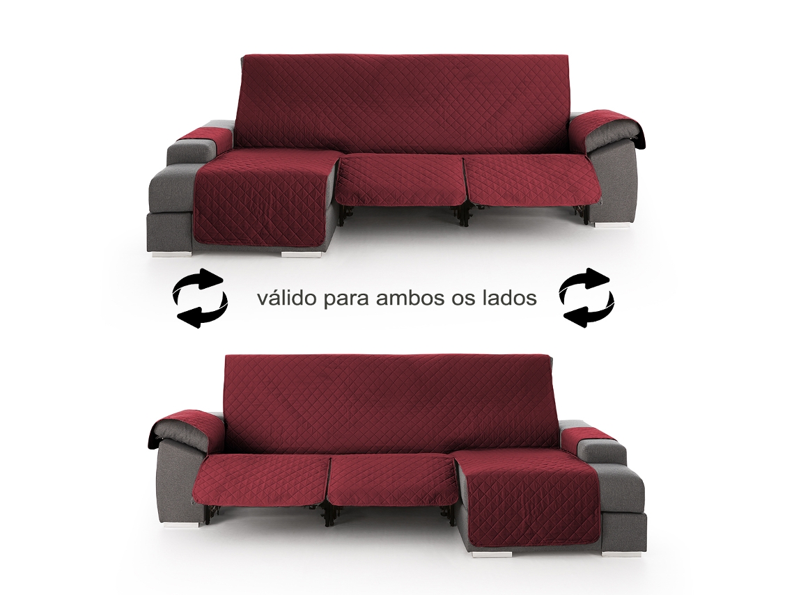 Cobertura para Chaise Longue Relax Assentos Rebatíveis Roxana MILICA Cor Vermelho Tamanho 240 Cm