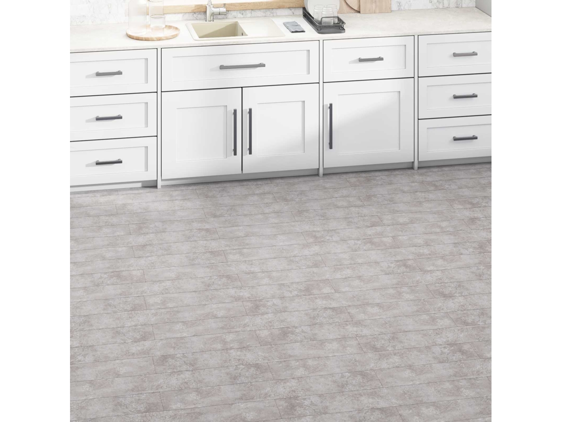 Vidaxl Pranchas De Piso 36 Pcs Cinza Terra 5,02 M² Pvc