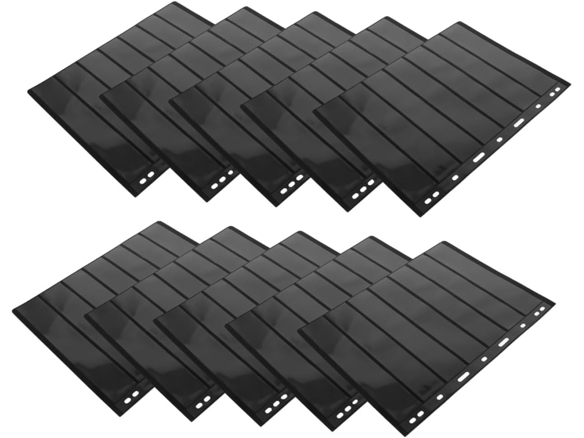 Álbum de Selos Healeved, 10 Folhas Pvc Transparentes Dupla Face, Porta moedas para Coleção Selos, Divisórias P
