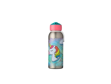 Garrafa Inox Flip Up Termica Unicorn