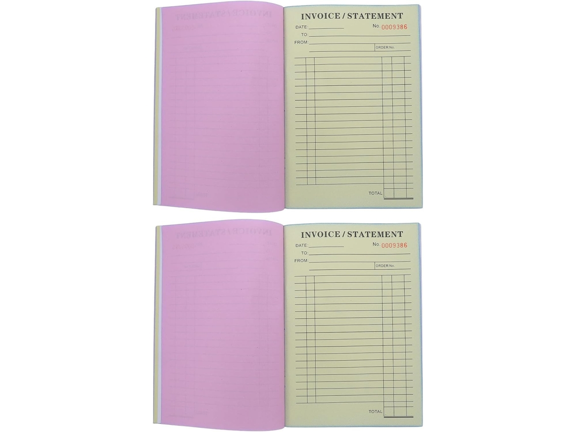 Clispeed Carnets De Factures Et Bons De Commande 21 X 14 5 Cm 2 Carnets De Reçus 60 Feuilles Formulários