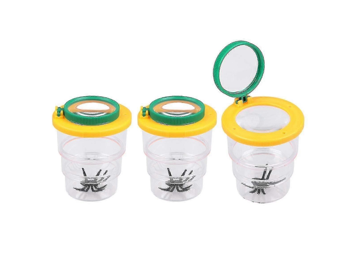 Conjunto De 3 Observadores Insetos, Caixa De Observação Portátil Para Insetos, Gaiola Para Insetos Com Lupa, Recipiente Para Captura De Insetos