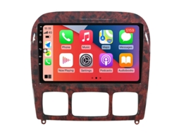 Auto Rádio Carro Bluetooth Autoradio 8GB RAM 128G ROM CarPlay Navegação GPS Ecrã Táctil RoverOne para Mercedes Benz S-Class S Class W220 VV220 1998-2005