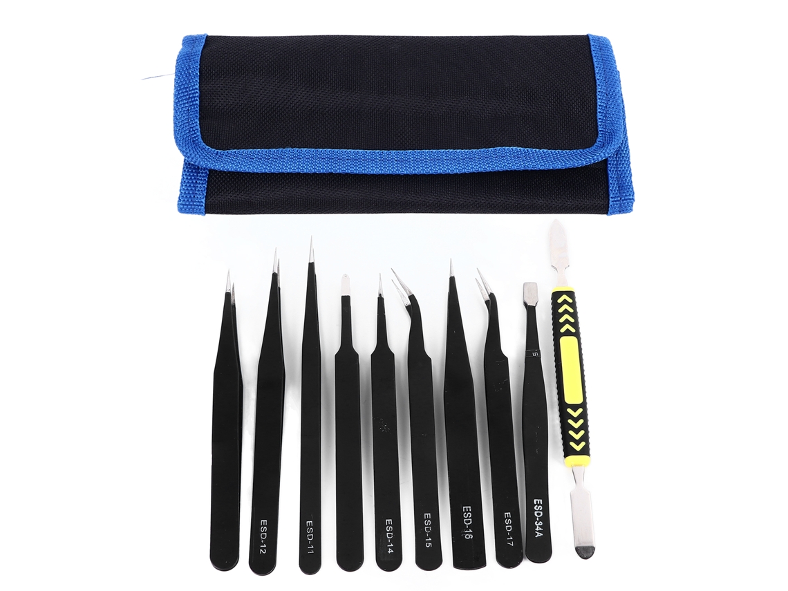 Aetheria kit de Pinças de Metal para Artesanato e Soldagem com 10 Peças e Bolsa de Armazenamento
