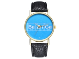 Reloj De Cuarzo Unisex Con Correa De Cuero Pu Simple Regalo De Cumpleaños T85-a Negro