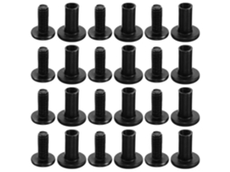 Conjunto De 20 Parafusos E Porcas Ferro Preto Com Encaixe Fácil, Tamanho Médio Compatível Com Projetos De Móveis E