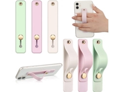 Conjunto De 6 Alças De Dedo Para Celular Com Suporte De Dedo Telescópico E Universal