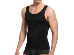 Camisa de Compressão Sem Mangas Masculina Preta Xxl