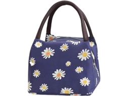 Bolsa De Almuerzo Portátil, Bolsa De Comida Para Mulher, Escola, Trabalho, Piquenique Ao Ar Livre Com Design De Margaridas Pequenas