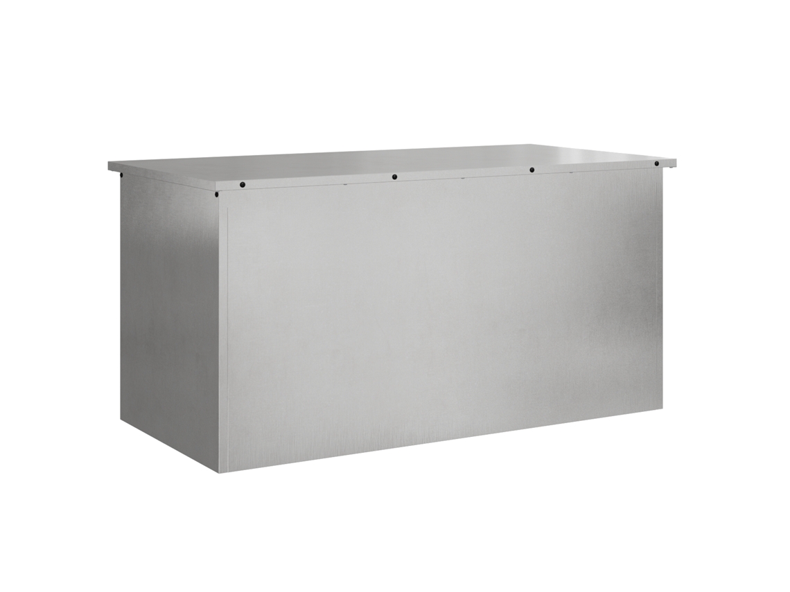 Caixas De Armazenamento Para Casa Vidaxl Prateado Aço Inoxidável (100x50.5x50 Cm)