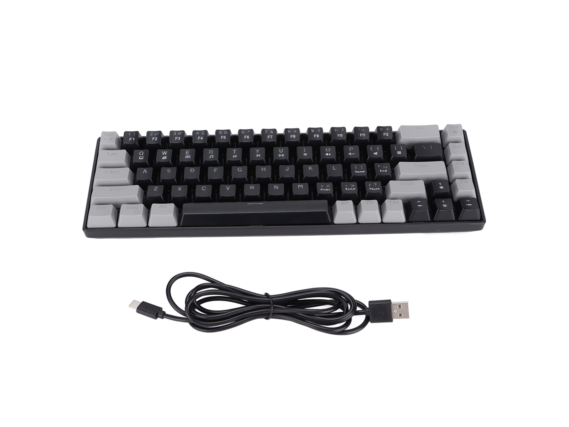 Mini teclado USB con cable, 95 teclas, negro, para ordenador de sobremesa, portátil, oficina, hogar, inglés | S/MARCA